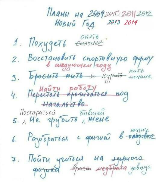 Планы на следующий год